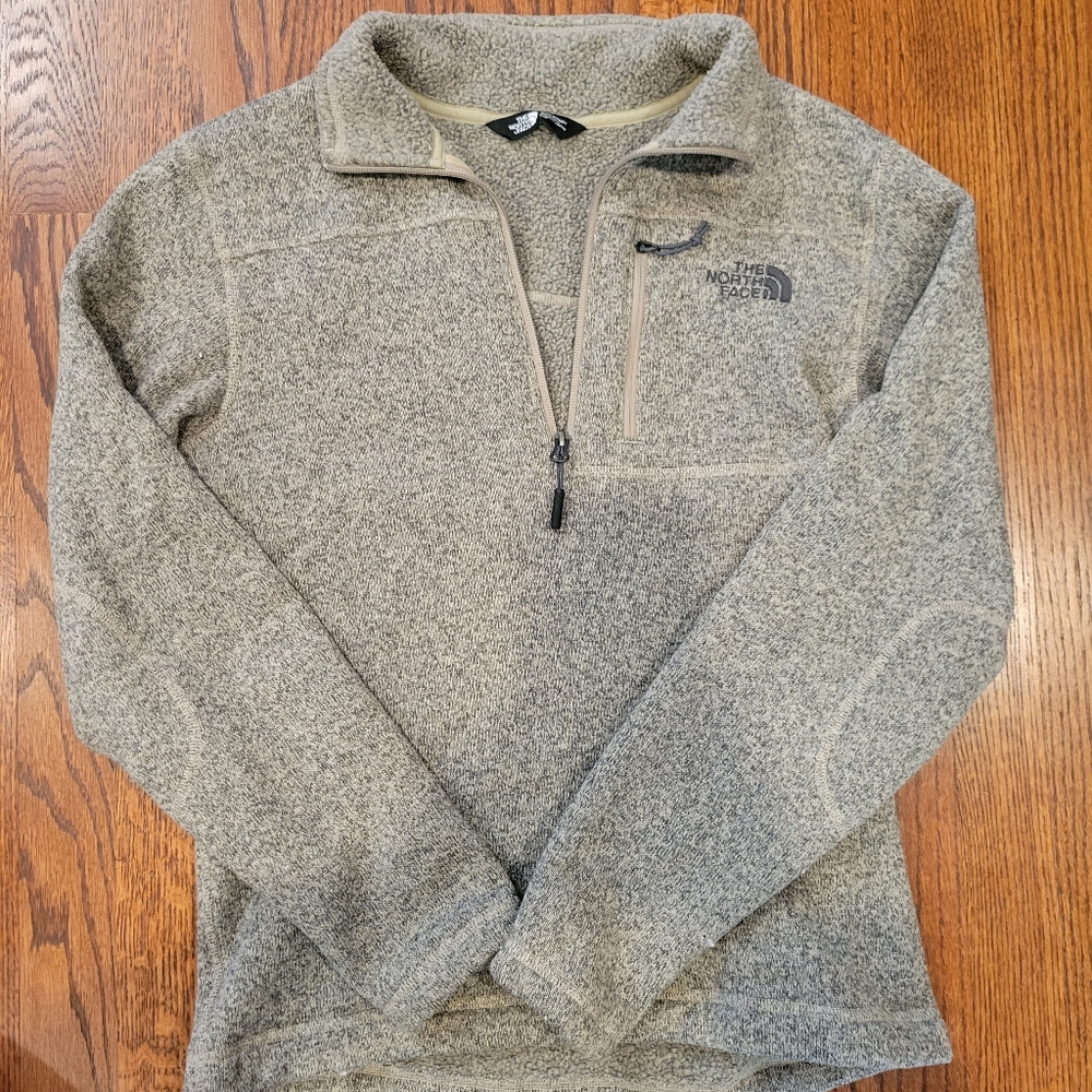 Northface 1/4 Zip - Men's Small - Gray with fleece inside